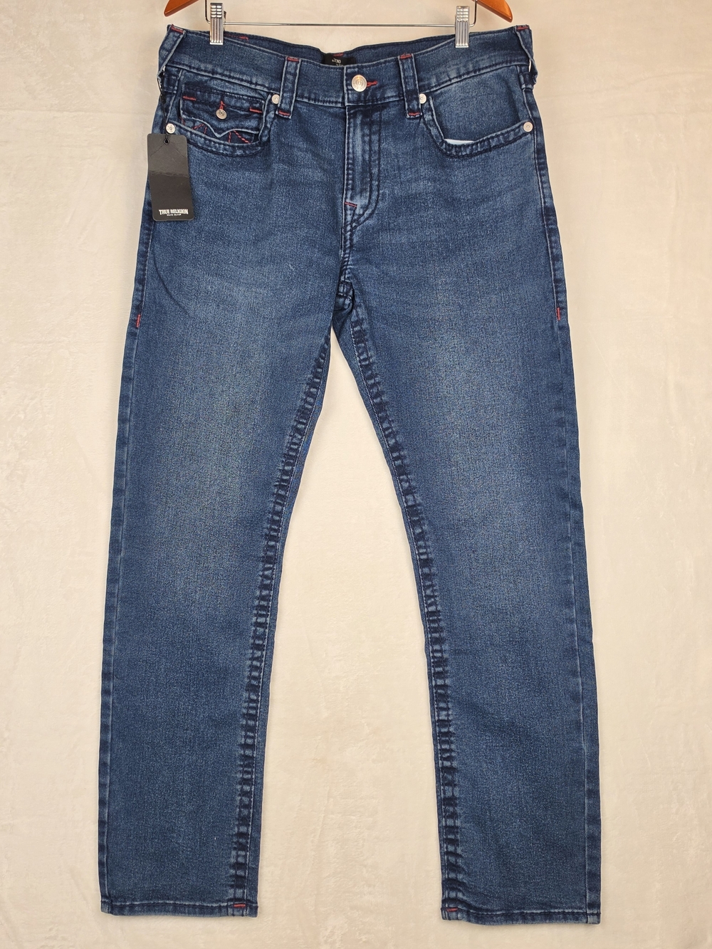 True Religion Geno Relaxed Slim Big T Jeans Men's 36x32 Medium Wash NWT